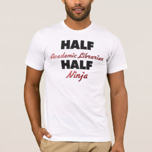Camiseta Meio bibliotecário académico meio Ninja