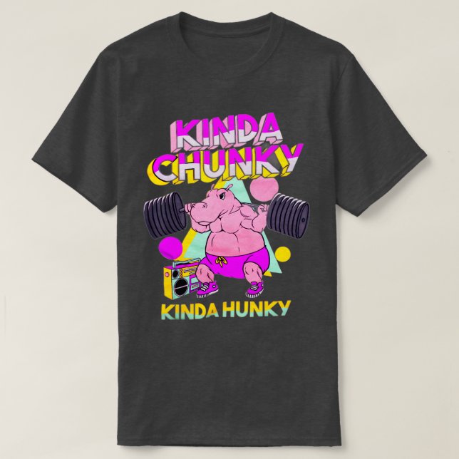 Camiseta Meio Chunky Tipo Hunky Bodybuilding Gym (Frente do Design)