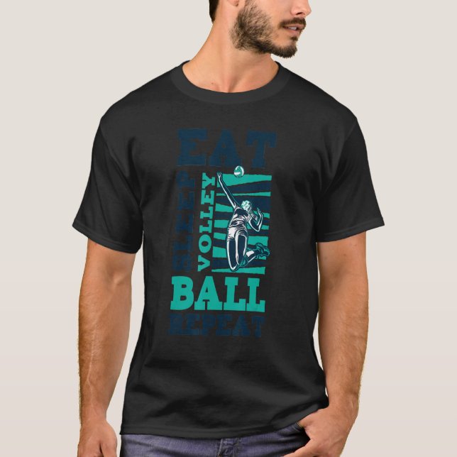 Camiseta Meio de Voleibol de Praia de Voleibol Interior (Frente)