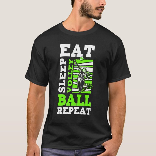 Camiseta Meio de Voleibol de Praia de Voleibol Interior (Frente)
