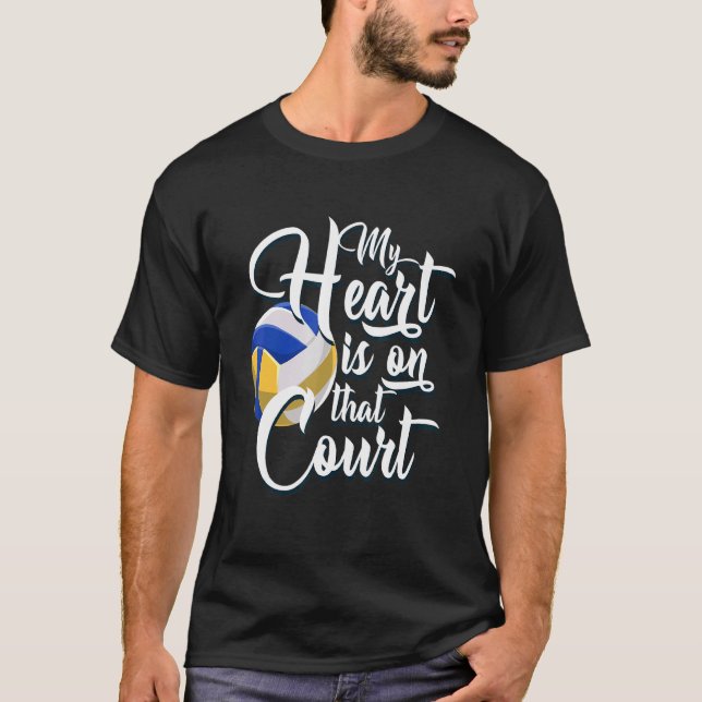 Camiseta Meio de Voleibol de Praia de Voleibol Interior (Frente)