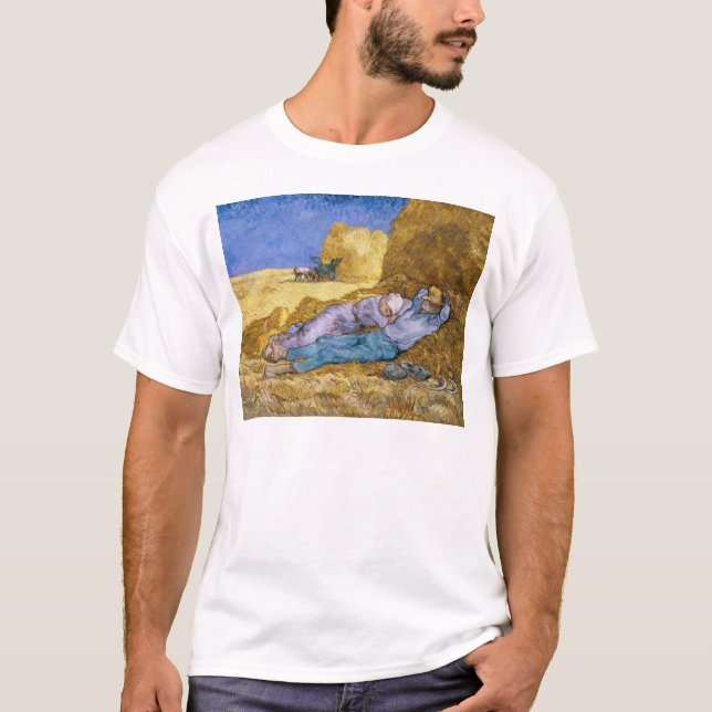 Camiseta Meio-dia de Vincent van Gogh |, o Siesta, após o (Frente)