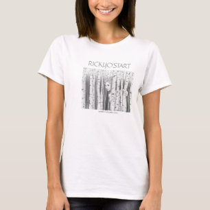 Camiseta Meio do branco do t-shirt das mulheres da menina