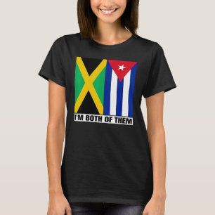 Camiseta Meio jamaicano metade do patrimônio cubano Jamaica