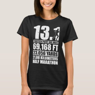 Camiseta Meio Maratona 13,1 Milhas em Execução