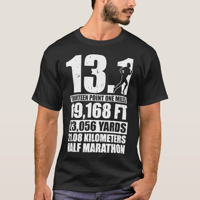 Camiseta Meio Maratona 13,1 Milhas em Execução (Frente)