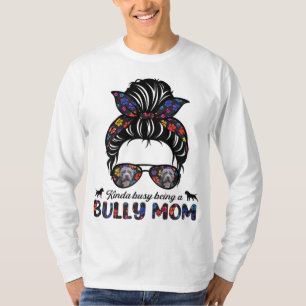 Camiseta Meio Ocupado Sendo Um Burro Americano Mãe Cabelo M