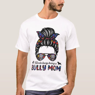 Camiseta Meio Ocupado Sendo Um Burro Americano Mãe Cabelo M