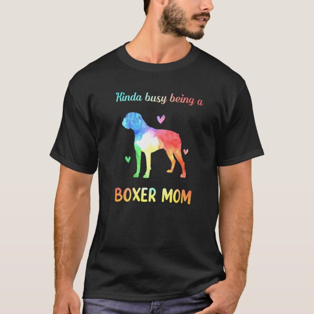 Camiseta Meio Ocupado Sendo Um Cachorro Da Mãe (Frente)