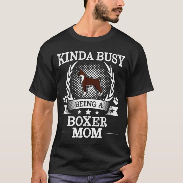 Camiseta Meio Ocupado Sendo Um Cachorro Da Mãe (Frente)