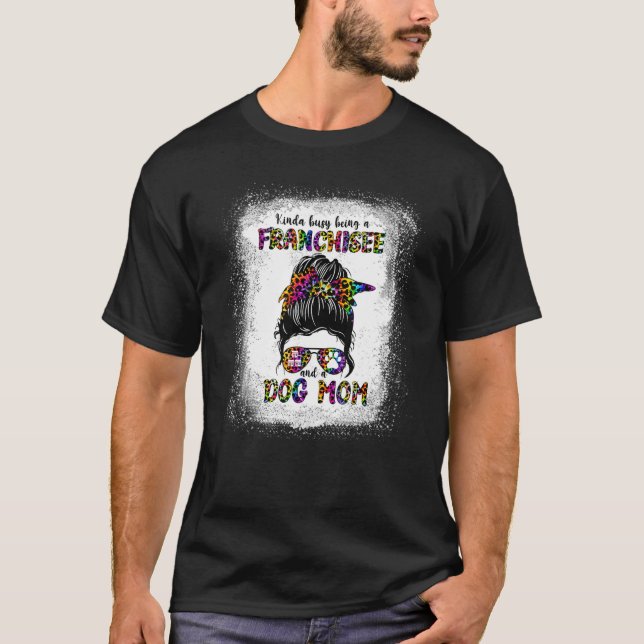 Camiseta Meio Ocupado Sendo Um Franchista E Uma Mãe De Cach (Frente)