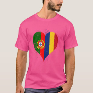 Camiseta Meio romeno Meio português A Romênia Portugal F