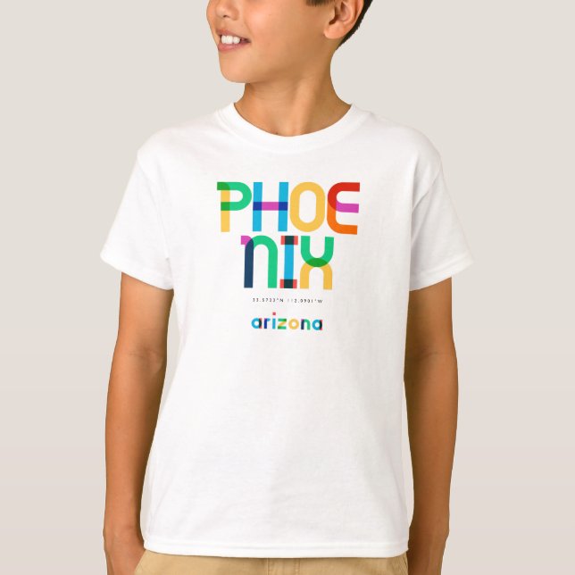 Camiseta Meio século de Arizona Phoenix, Arte de Pop (Frente)
