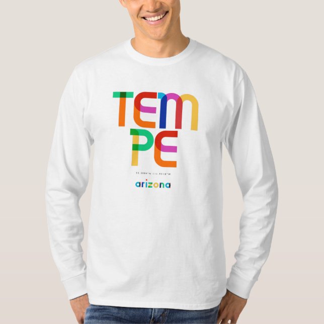 Camiseta Meio século de Arizona Tempe, Arte Pop (Frente)