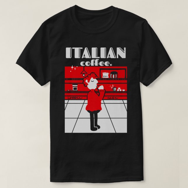 Camiseta Meio século Espresso do Café Italiano Modern C (Frente do Design)