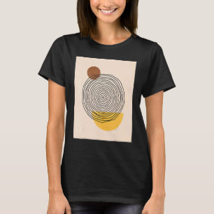 Camiseta Meio século Mens Boho Abstrato Shapes Modern 4