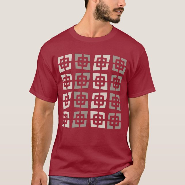 Camiseta Meio século Modern Starburst Abstrato (Frente)