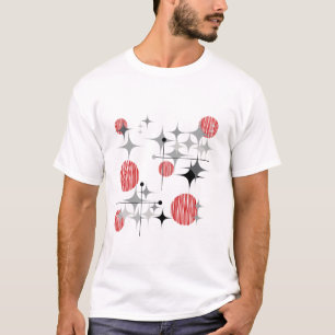 Camiseta Meio século Moderno de Starbursts e Globos