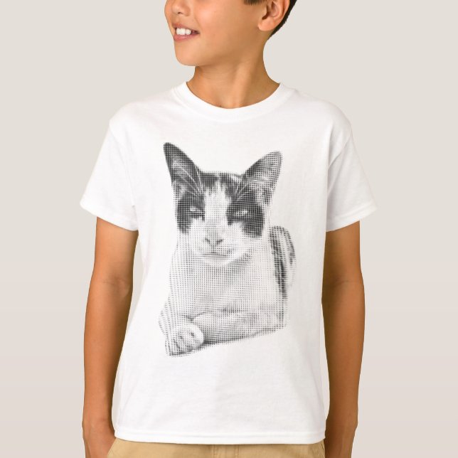 Camiseta Meio-tom de bigode (Frente)