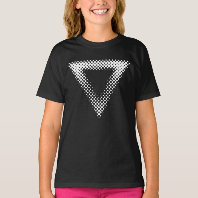 Camiseta Meio-tom triangular Forma geométrica (Frente)