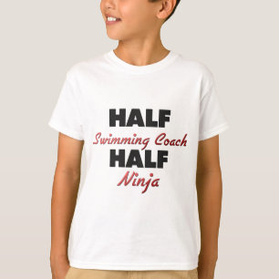 Camiseta Meio treinador meio Ninja da natação