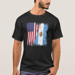 Camiseta Meio Vintage Bandeira Argentina Argentina EUA Pres