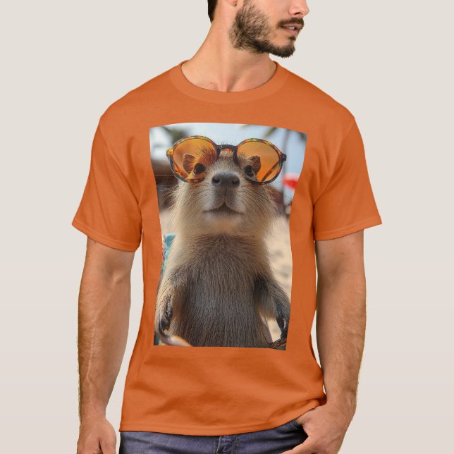 Camiseta Meister der Entspannung – Das relaxte Capybara (Frente)