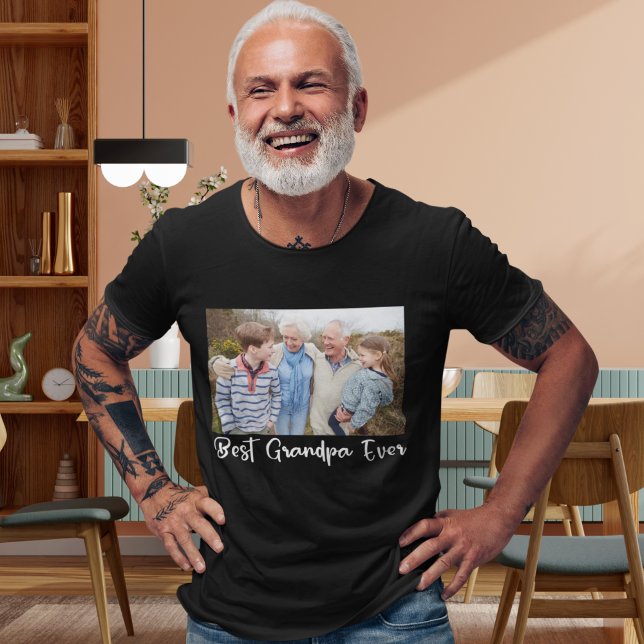 Camiseta Mejor Foto Familiar del Abuelo (Criador carregado)