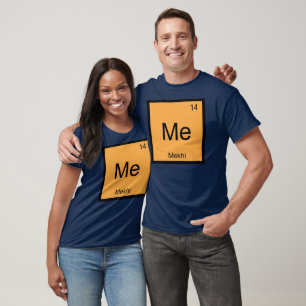 Camiseta Mekhi Nome Elemento Químico Tabela Periódica