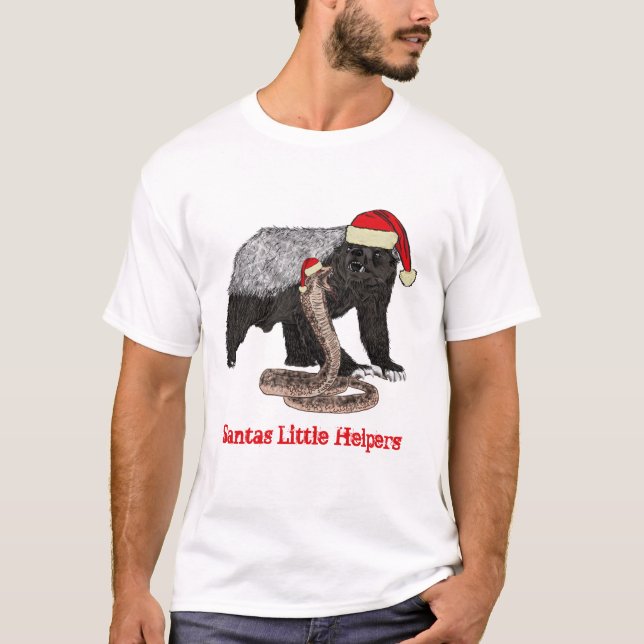 Camiseta Mel Badger Cobra Funny Fesory Irony Papai noel Cit (Frente)