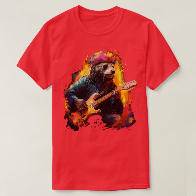 Camiseta Mel Badger Tocando Violão (Frente do Design)