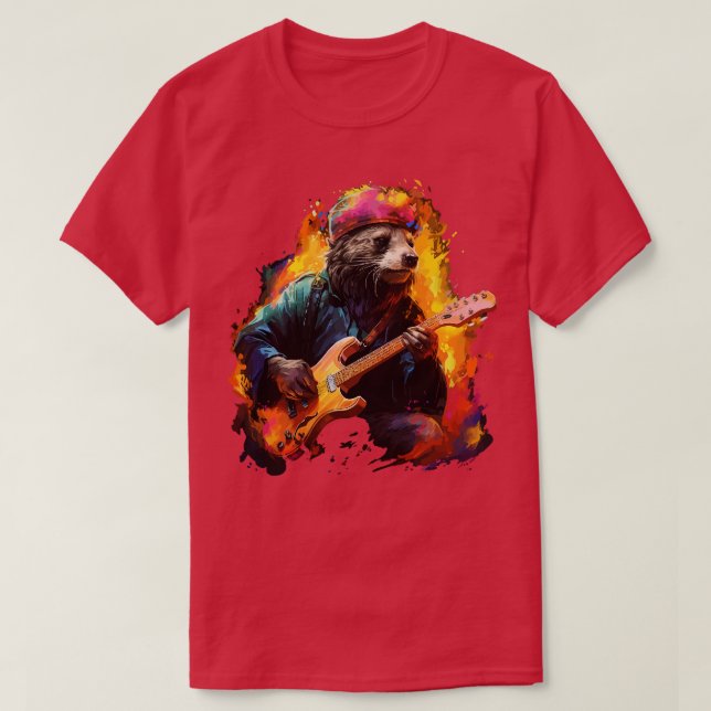 Camiseta Mel Badger Tocando Violão (Frente do Design)