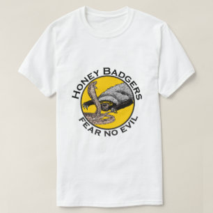 Camiseta Mel Badgers não tem medo de Mau Amarelo assustador