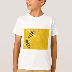 Camiseta Mel Comb Abelhas Douradas Amarelas Arte Padrão