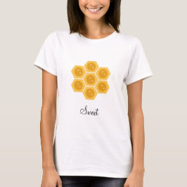 Camiseta Mel de Abelha em Favo & Caligrafia