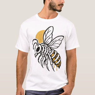 Camiseta Mel de Halloween da Abelha Esqueleto Assustador