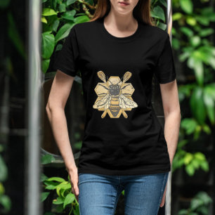 Camiseta Mel De Insetos Detalhados De Abelhas  