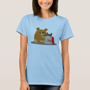Camiseta Mel do adeus! Os desenhos animados bonitos