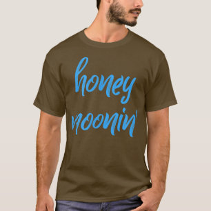 Camiseta Mel Lua Azul Pincel Lua de mel Casais