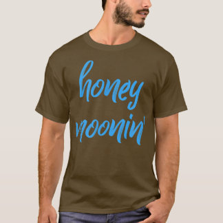 Camiseta Mel Lua Azul Pincel Lua de mel Casais
