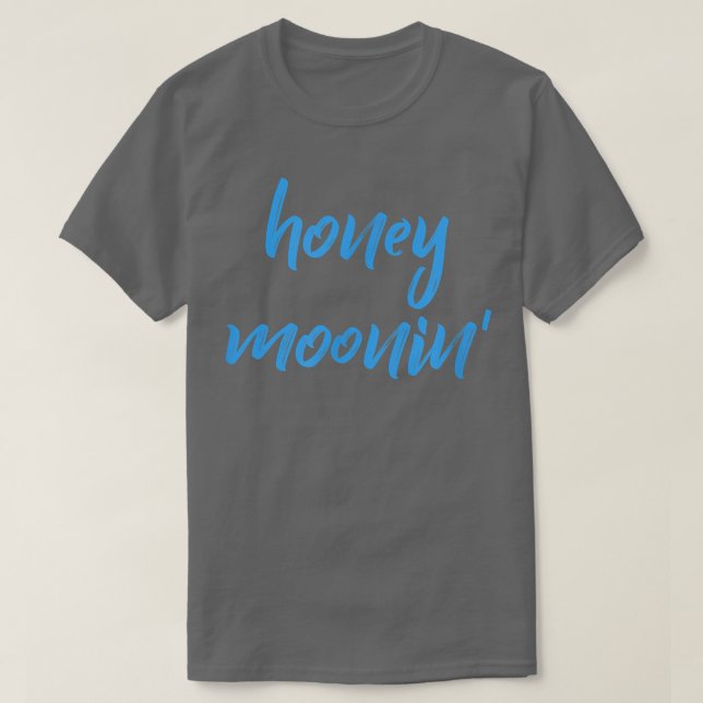 Camiseta Mel MooninBlue Cote para Casais na Lua de mel Va (Frente do Design)