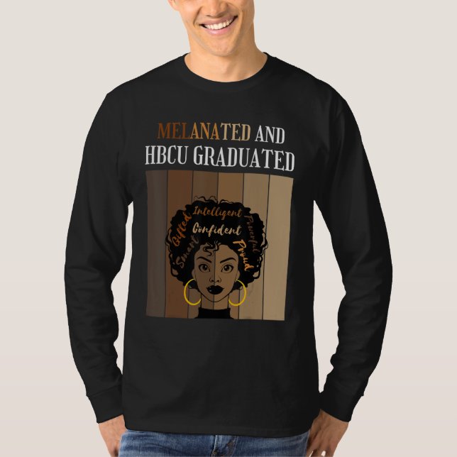 Camiseta Melanated And HBCU Graduated Historical Black Coll (Frente)