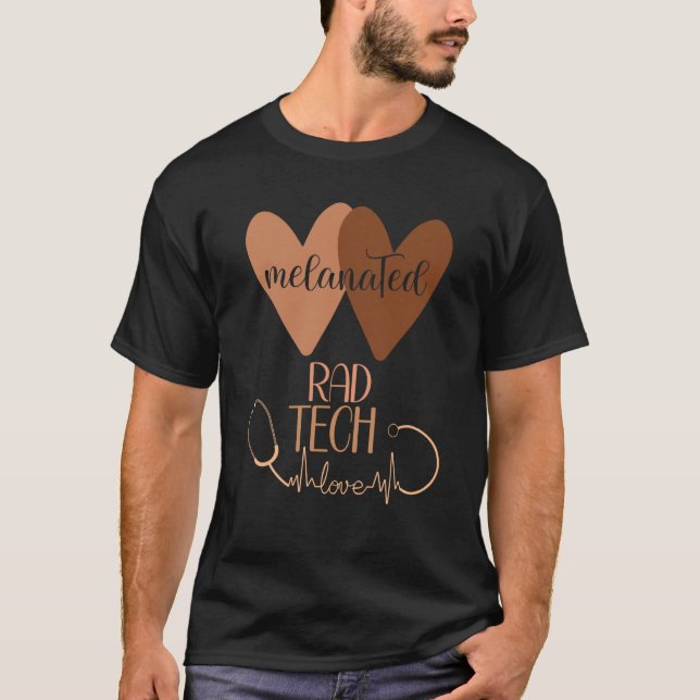 Camiseta Melanated Rad Tech Women Black History Radiology T (Frente)