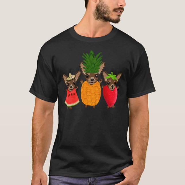 Camiseta Melancia De Abacaxi E Moda De Morango Cuja C (Frente)