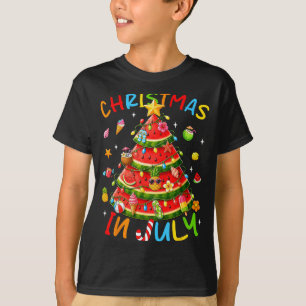 Camiseta Melancia de Férias de Verão Árvore Divertida de Ve