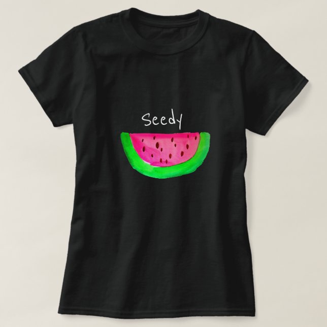 Camiseta Melancia de fruta rosa-rosa-rosa-pop-slogan (Frente do Design)