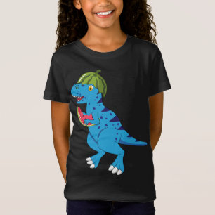 Camiseta Melancia Dinossauro T Rex Summer Fruta Art Dino Lo