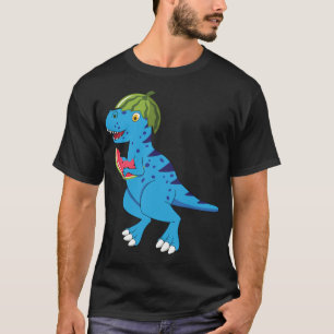 Camiseta Melancia Dinossauro T Rex Summer Fruta Art Dino Lo