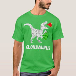 Camiseta Melancia Dinossauros Funny Melon Dino Summer Fruta