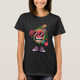Camiseta Melancia Engraçada Derretendo Sorvete para Jogador
